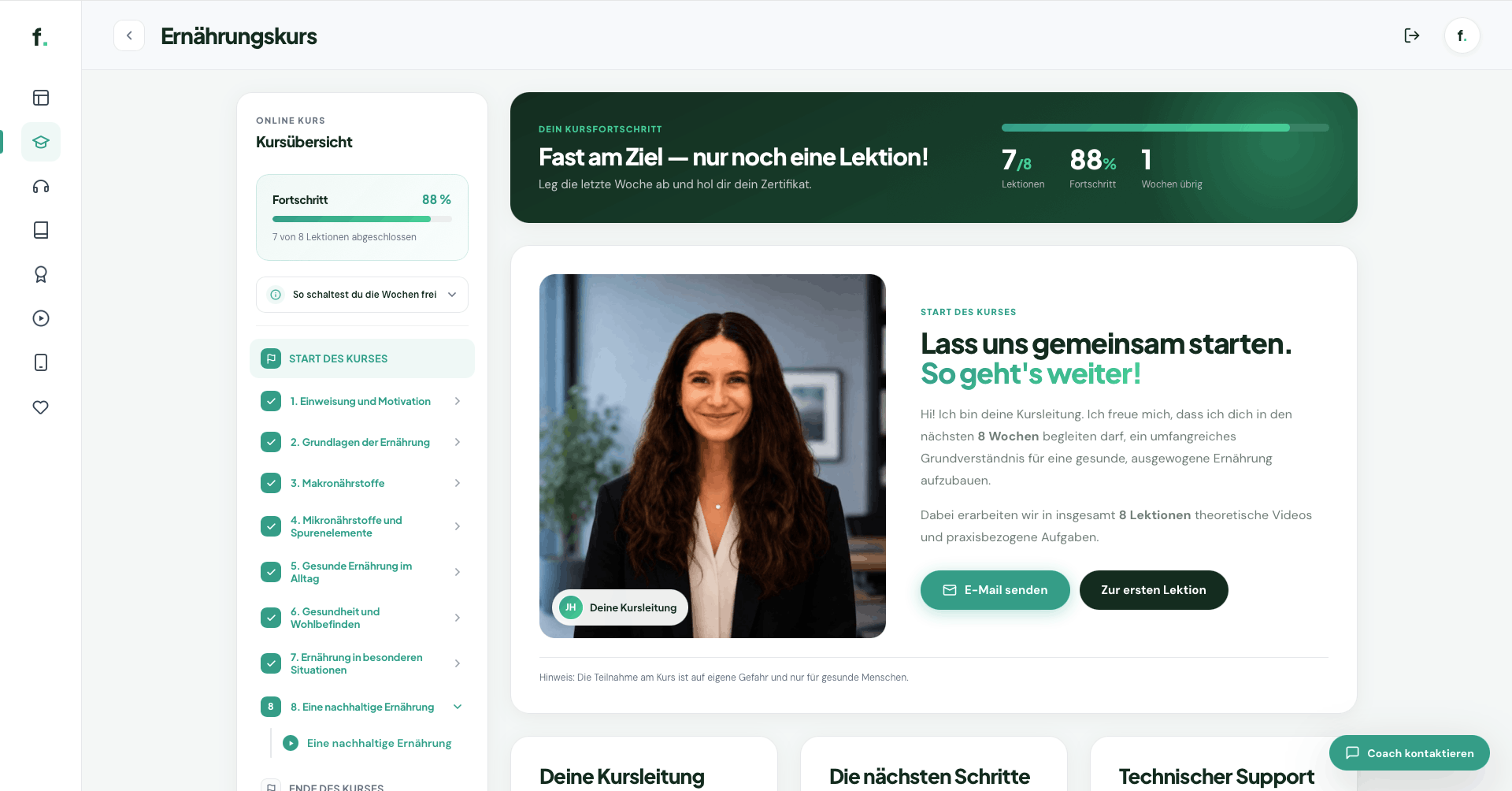 Foodiary Lernacademy · Online-Kurs